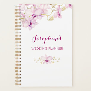 Tropisches Lila Orchid Floral Personalisiert Planer