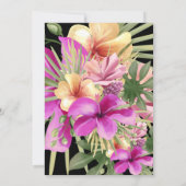 Tropisches Lila-Pink-Hibiskus-Party Einladung (Rückseite)