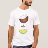 Tropisches Limon + Kokospalmen Feinschmecker Citru T-Shirt (Vorderseite)