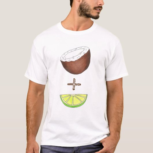 Tropisches Limon + Kokospalmen Feinschmecker Citru T-Shirt (Vorderseite)