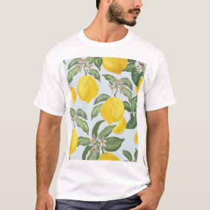 Tropisches Limonen-Frucht-Vintage-Muster T-Shirt