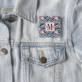 Tropisches Lotos-Blumen-Muster Button (Beispiel)
