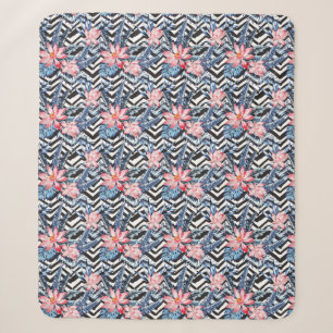Tropisches Lotos-Blumen-Muster Sherpadecke
