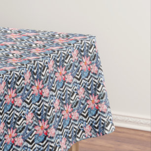Tropisches Lotos-Blumen-Muster Tischdecke