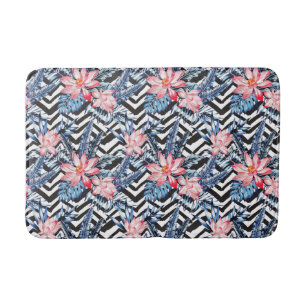 Tropisches Lotus-Blume-Muster Badematte