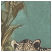Tropisches Lush Foliage Leopard Muster Stoff (Nahaufnahme)