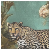 Tropisches Lush Foliage Leopard Muster Stoff (Muster)