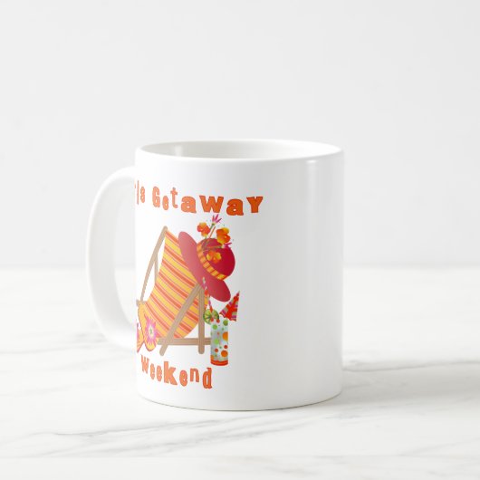 Tropisches Mädchen-Flucht-Wochenende Kaffeetasse (Vorderseite Links)
