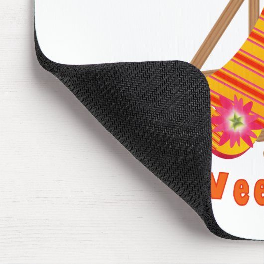 Tropisches Mädchen-Flucht-Wochenende Mousepad (Ecke)