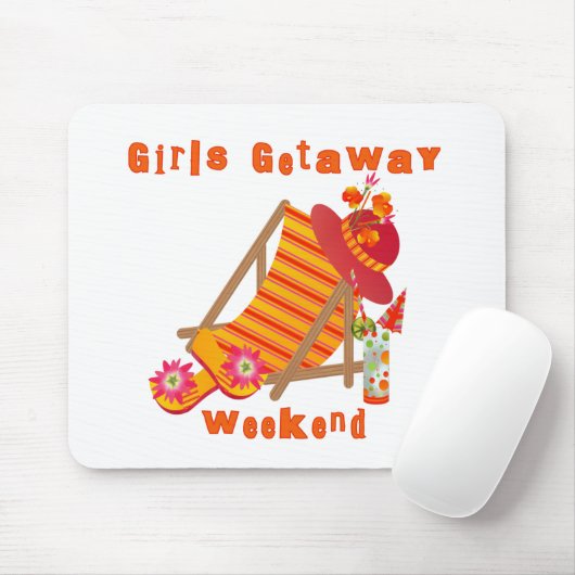 Tropisches Mädchen-Flucht-Wochenende Mousepad (Mit Mouse)