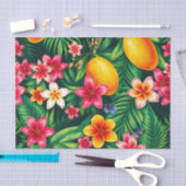 Tropisches Mango- und Palmblättermuster Seidenpapier (Handwerk)