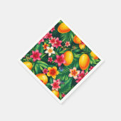 Tropisches Mango- und Palmblättermuster Serviette (Ecke)