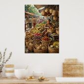 Tropisches Marktfotografieposter Poster (Küche)