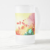 Tropisches Mattglas Bierglas (VorderseiteRechts)