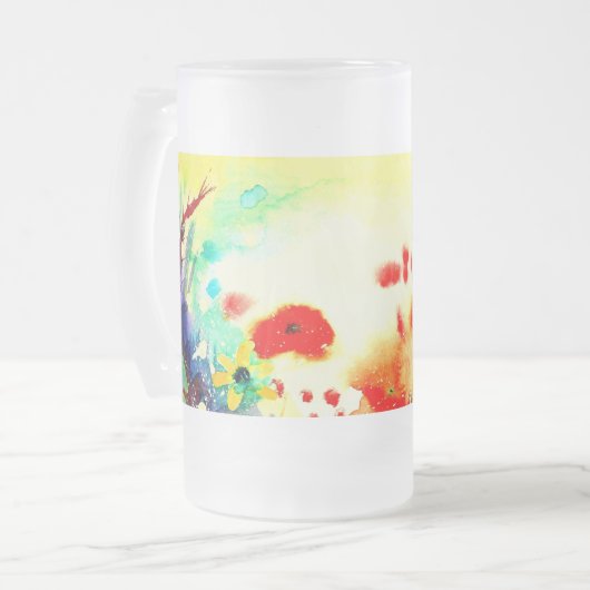 Tropisches Mattglas Bierglas (Vorderseite Links)