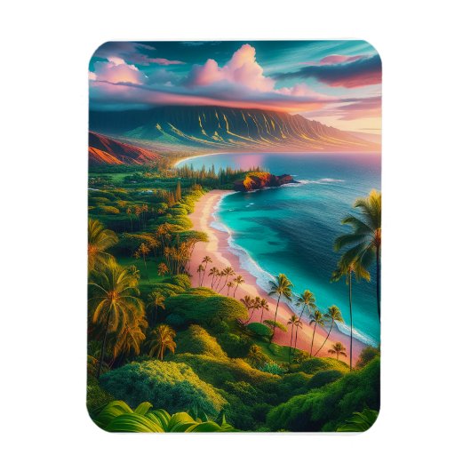 Tropisches Maui-Inselparadies Magnet (Vertikal)