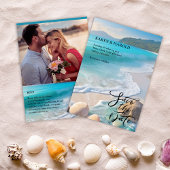 Tropisches Meer am Strand von Watercolor Save the Einladung