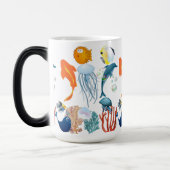 Tropisches Meer farbenfrohe Fische Meeresleben Spa Verwandlungstasse (Links)