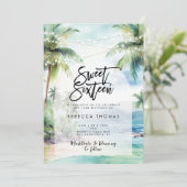 tropisches Meer süß 16 Party Einladungen (Stehend Vorderseite)