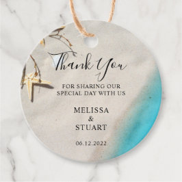 Tropisches Meer und Sternenstrand Danke für Ihre H Geschenkanhänger