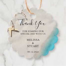 Tropisches Meer und Sternenstrand Danke für Ihre H Geschenkanhänger