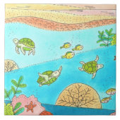 Tropisches Meerbadezimmer Fliese (Vorderseite)