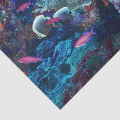 Tropisches Meeresflora und -fauna Seidenpapier (Ausschnitt)