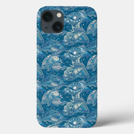 tropisches Meeresmuster Case-Mate iPhone Hülle (Rückseite)