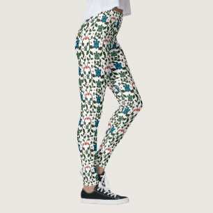 Tropisches Meeresschildkröten-Blumenmuster Küste Leggings