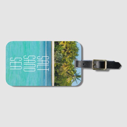 Tropisches Meerwasser Gepäckanhänger (Vorderseite (Horizontal))