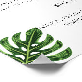 Tropisches Menü für Hochzeiten Bar Poster (Ecke)