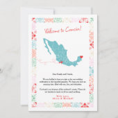 Tropisches Mexiko Karte QR Begrüßung (Vorderseite)