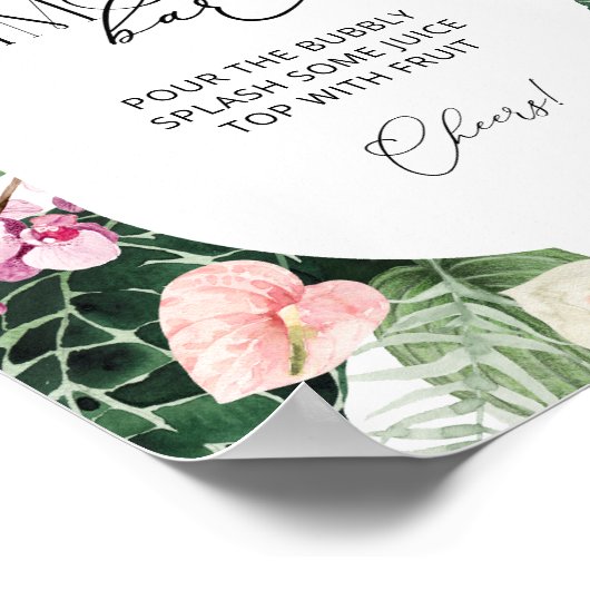 Tropisches Mimosa-Bar Poster (Ecke)