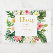 Tropisches Mini-Sparkling Weinetikett, Brautparty Schaumweinetikett (Einzelnes Label)