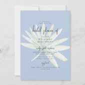 Tropisches Minze und blaues Brautparty Einladung (Vorderseite)