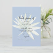 Tropisches Minze und blaues Brautparty Einladung (Stehend Vorderseite)