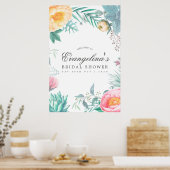 Tropisches Minzgebirge Sommer-Brautparty Willkomme Poster (Küche)