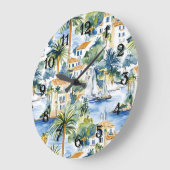 Tropisches Mittelmeer Große Wanduhr (Winkel)