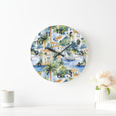 Tropisches Mittelmeer Große Wanduhr (Zuhause)