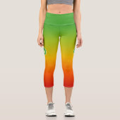 Tropisches Monogramm Capri Leggings (Vorderseite)