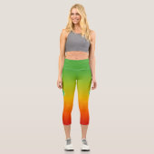 Tropisches Monogramm Capri Leggings (Vorderseite)