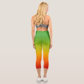 Tropisches Monogramm Capri Leggings (Rückseite)