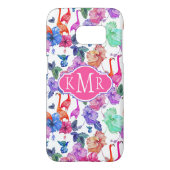 Tropisches Monogramm des Aquarell-Muster-| Case-Mate Samsung Galaxy Hülle (Rückseite)
