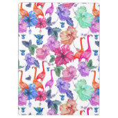 Tropisches Monogramm des Aquarell-Muster-| Klemmbrett (Rückseite)