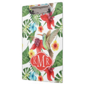 Tropisches Monogramm des Kolibri-| Klemmbrett (Links)