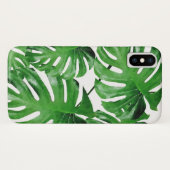 Tropisches Monstera-Blätter Muster Case-Mate iPhone Hülle (Rückseite (Horizontal))