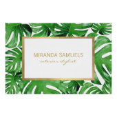 Tropisches Monstera-Blätter Muster Poster (Vorderseite)