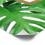 Tropisches Monstera-Blätter Muster Poster (Ecke)