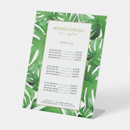 Tropisches Monstera-Blätter Muster Sockelschild