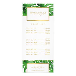 Tropisches Monstera-Blätter Muster Werbekarte